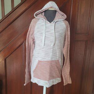 Alexander Julian Striped Hooded Pullover Sweatshirt With Kangaroo Pocket